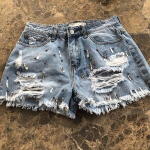 Denim shorts
